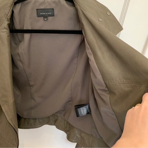 Mackage leather jacket in taupe, size S - Picture 10 of 14
